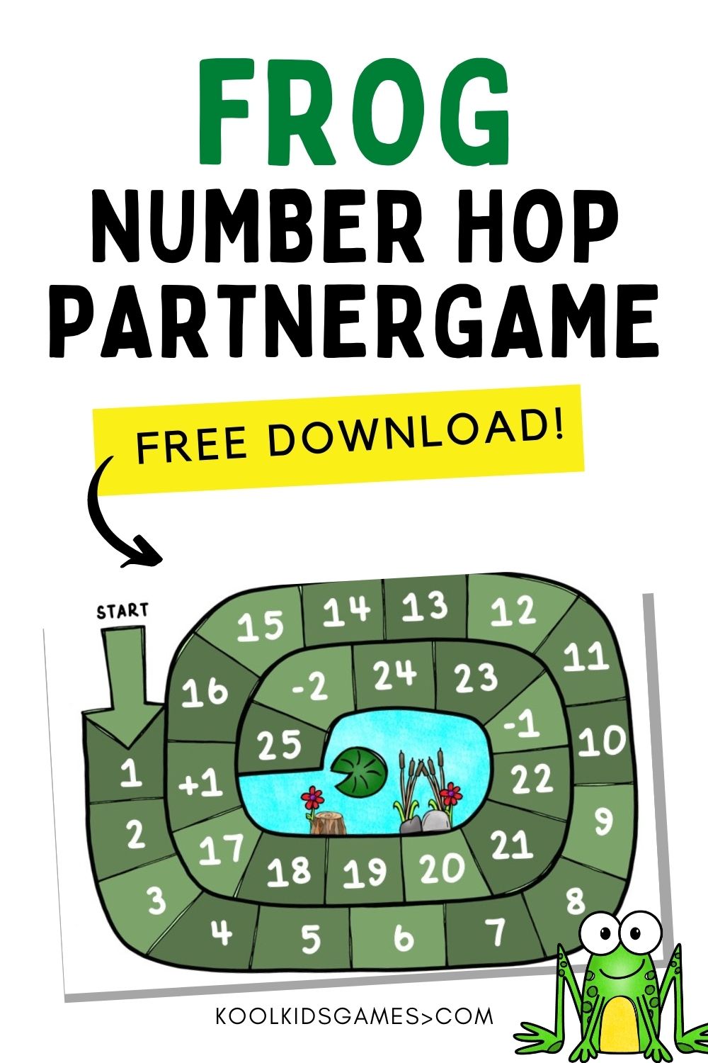 This frog number hop activity is the perfect math partner game for spring as it incorporates discussions about the life cycle and habitats of a frog along with the tricky counting concepts of more and less. Once your students learn how to play this frog math activity for kindergarten, they’ll be hopping back for more every day!