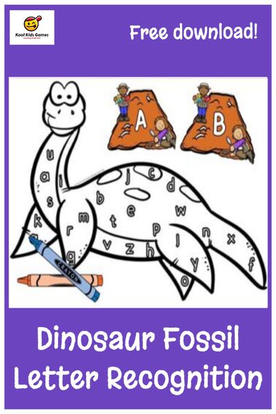 This letter-saurus fossil digging alphabet activities for preschool will have your students excited about letter recognition as they become junior paleontologists for the day. The basic activity is matching the letter card to the letter on the playing mat and coloring it as they “discover” each letter in this fun dinosaur letter ID activity.