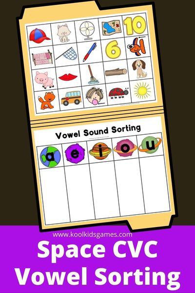 Short vowel sound sorting games like this space CVC vowel sorting activity are great for getting students to match sounds to pictures, and to begin to imagine how to use their letter sounds from preschool to spell correctly. You'll need repeated practice throughout the year for learning CVC word families so grab this kindergarten space literacy station today and add it to your rotation!