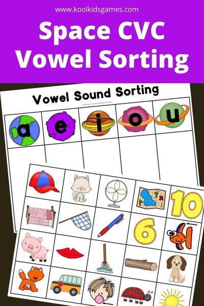 Short vowel sound sorting games like this space CVC vowel sorting activity are great for getting students to match sounds to pictures, and to begin to imagine how to use their letter sounds from preschool to spell correctly. You'll need repeated practice throughout the year for learning CVC word families so grab this kindergarten space literacy station today and add it to your rotation!