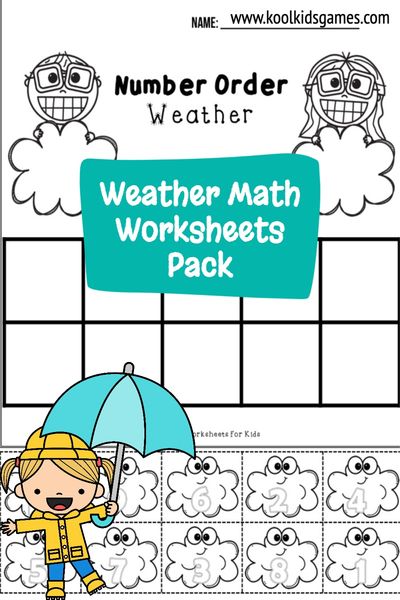 This weather math worksheets pack is a 9-page bumper set of weather theme math worksheets that you can use at any time of year since it covers various types of weather. The sheer range of weather math activities for kindergarten allows you to hit multiple standards with just one download including number order, graphing, ten frames and more!