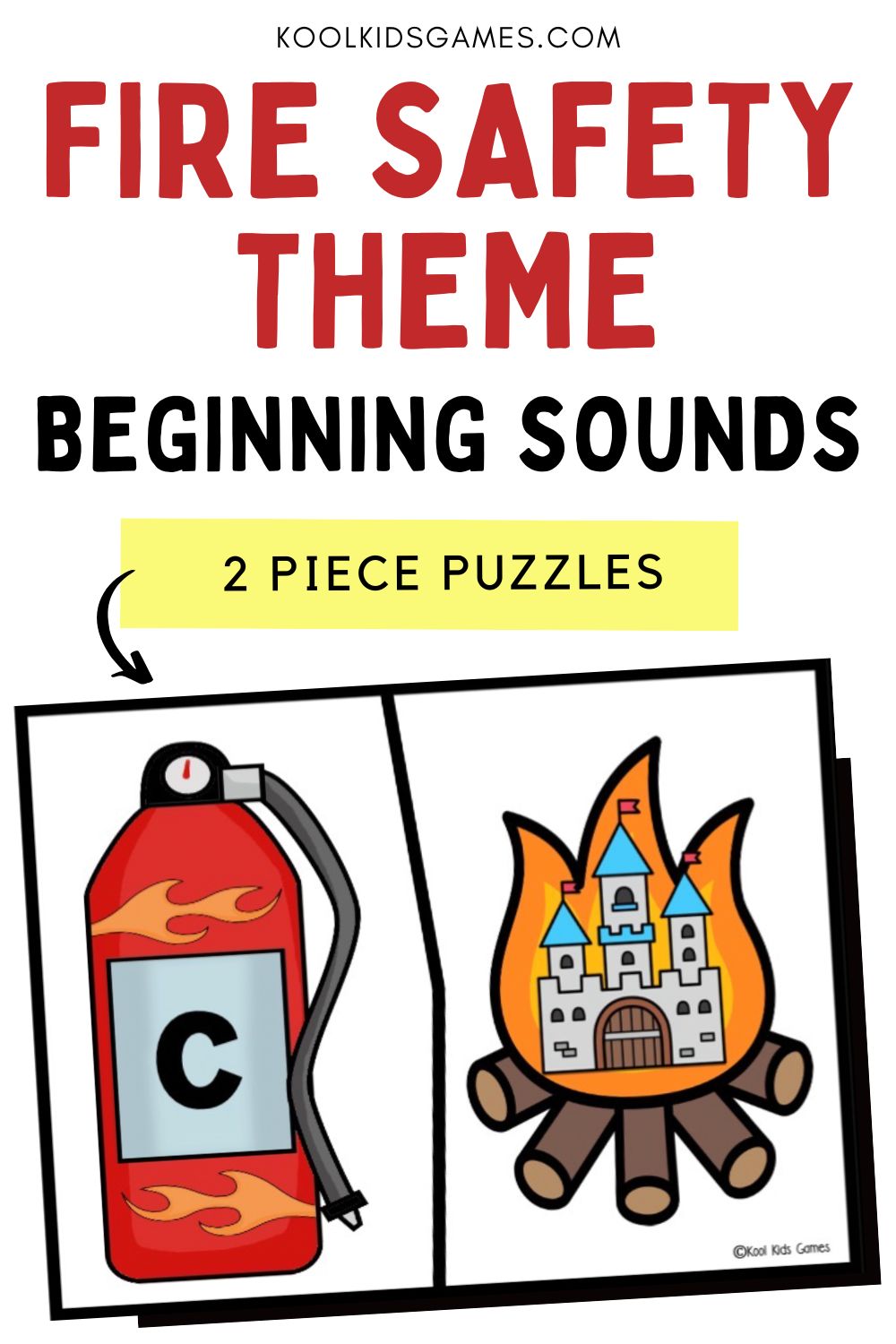 These firefighter beginning sounds match cards will fit perfectly with a fire safety theme at the start of the school year. To introduce beginning sounds to your students, simply print out the fire safety theme cards and have them match up the letters with the picture that has the corresponding sound at the start of the word. Your students will build up their first sound fluency quickly!