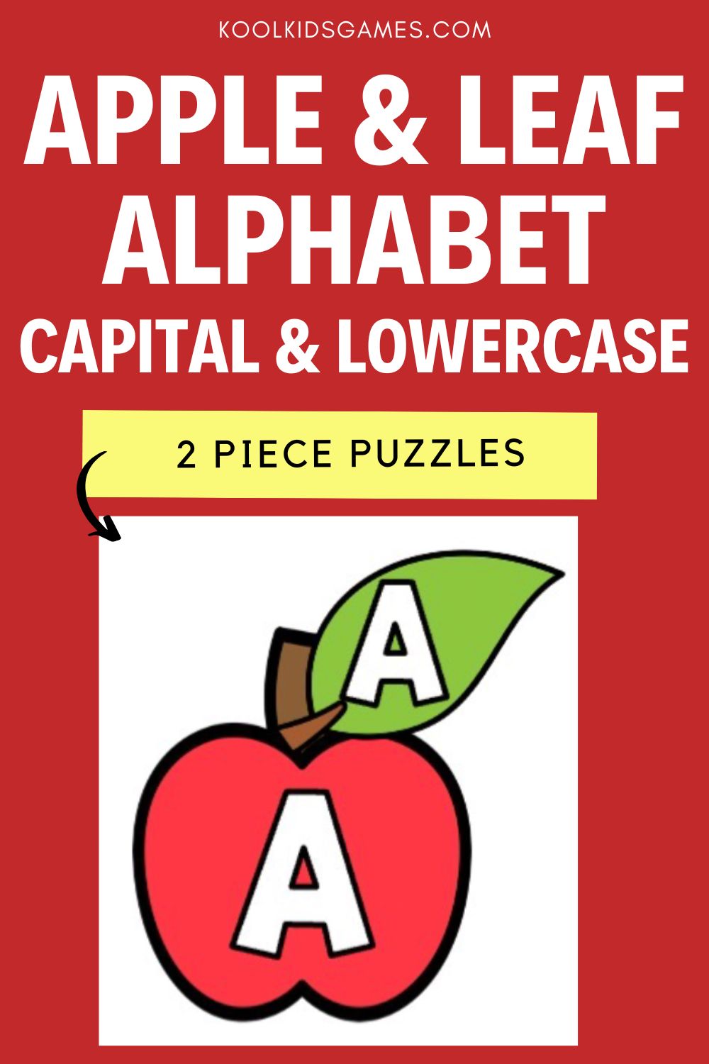 In this apple and leaf alphabet match game, students use apples and leafs to match capital to lowercase letters. Your students will love this Fall theme letter matching game that can also be used in a variety of other ways outlined in the post! #applealphabetactivity #matchcapitaltolowercaseletters #fallthemelettermatching #applelettermatching