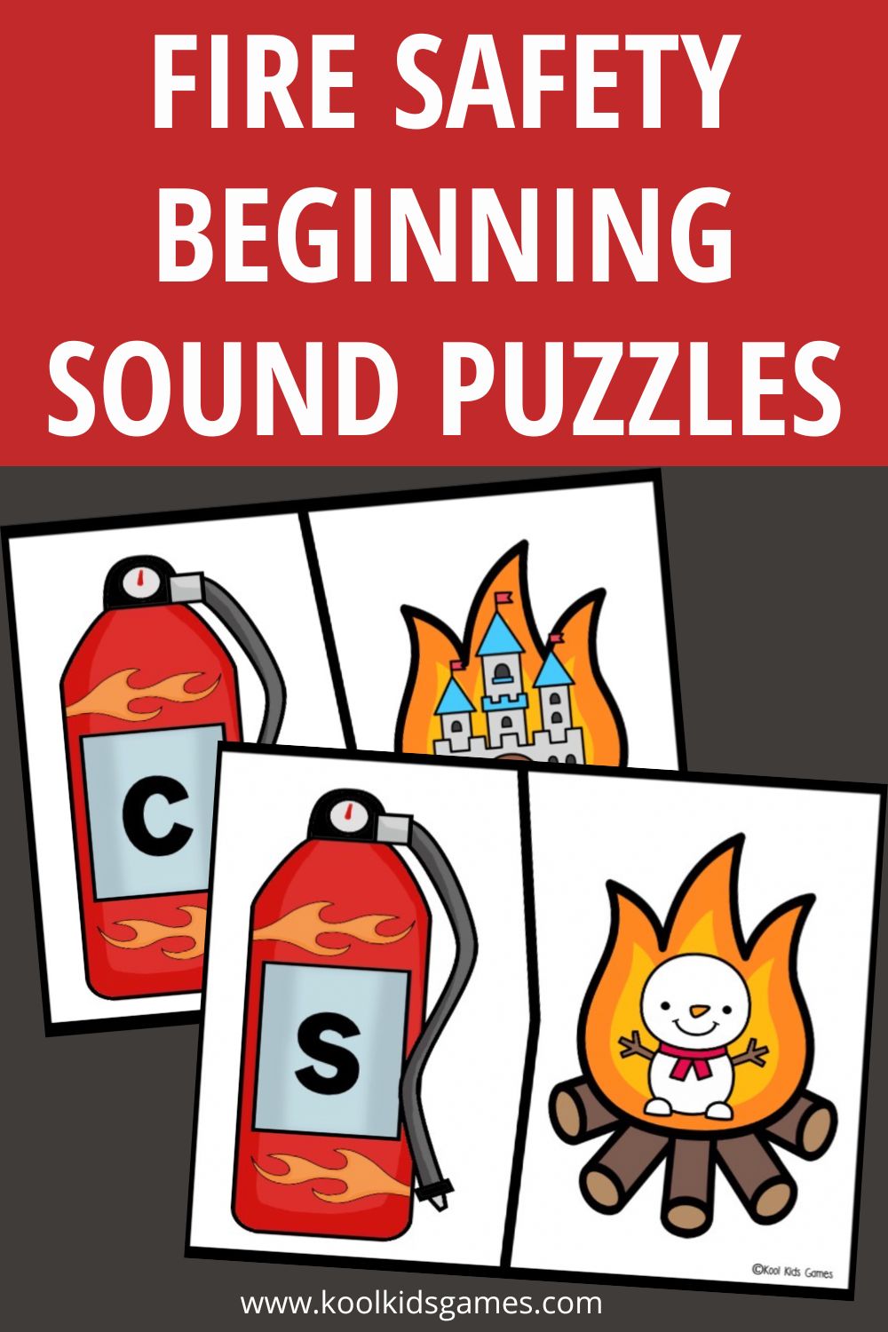 These firefighter beginning sounds match cards will fit perfectly with a fire safety theme at the start of the school year. To introduce beginning sounds to your students, simply print out the fire safety theme cards and have them match up the letters with the picture that has the corresponding sound at the start of the word. Your students will build up their first sound fluency quickly!