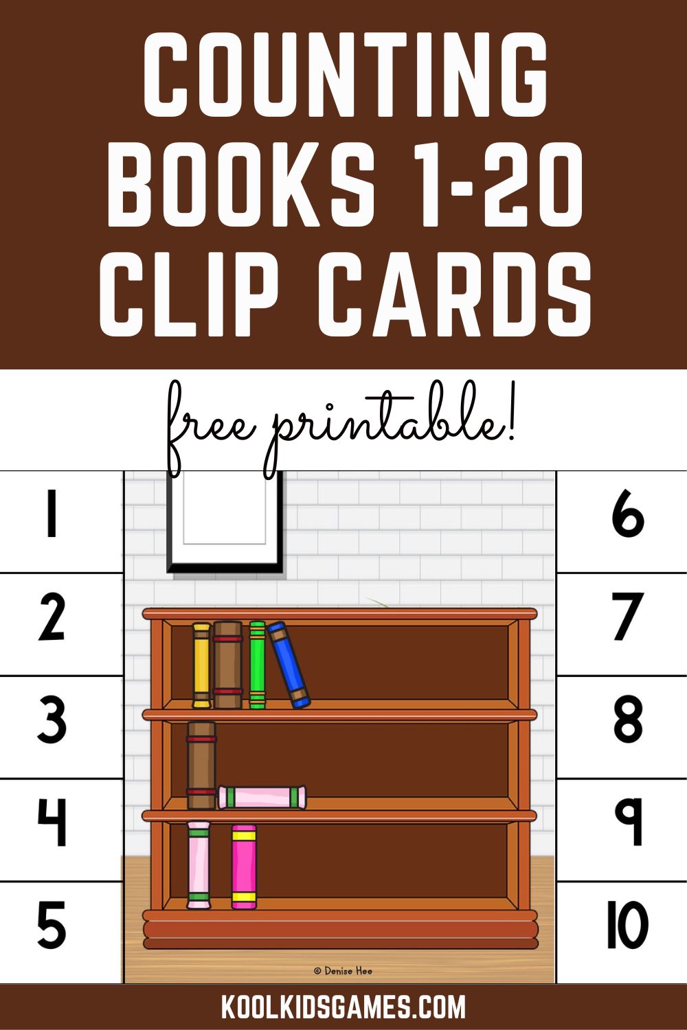 Thinking about how to teach counting? This counting books back to school printable is a great grab and go option for your start of the year math centers. Work on both learning numbers 1 to 20 and fine motor development with these counting clip cards!