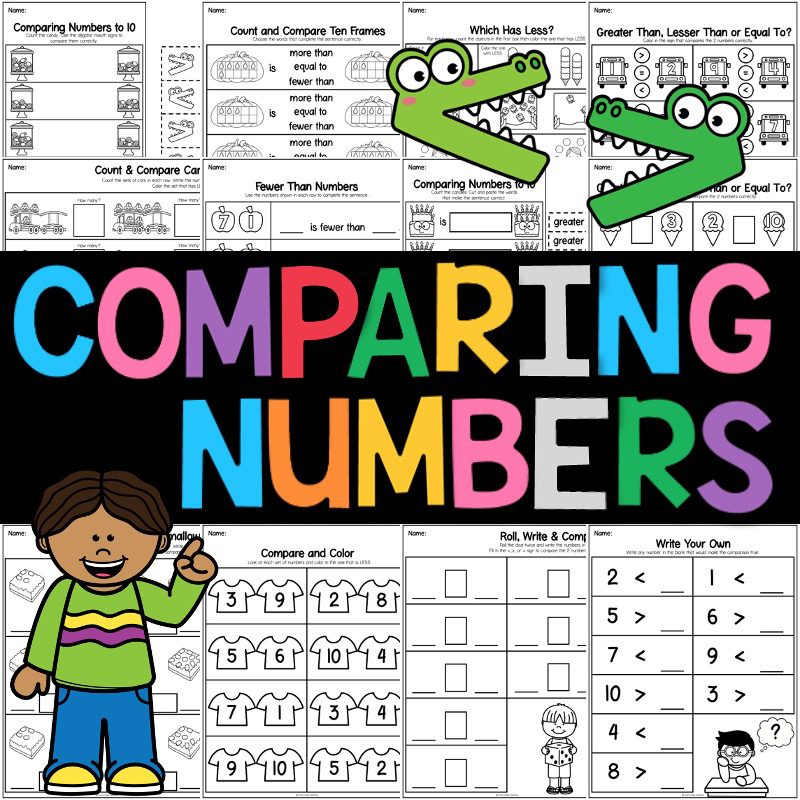 comparing numbers worksheet pack