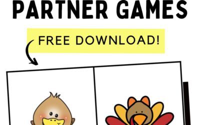 5 Math Partner Games Using Ten Frames for Thanksgiving