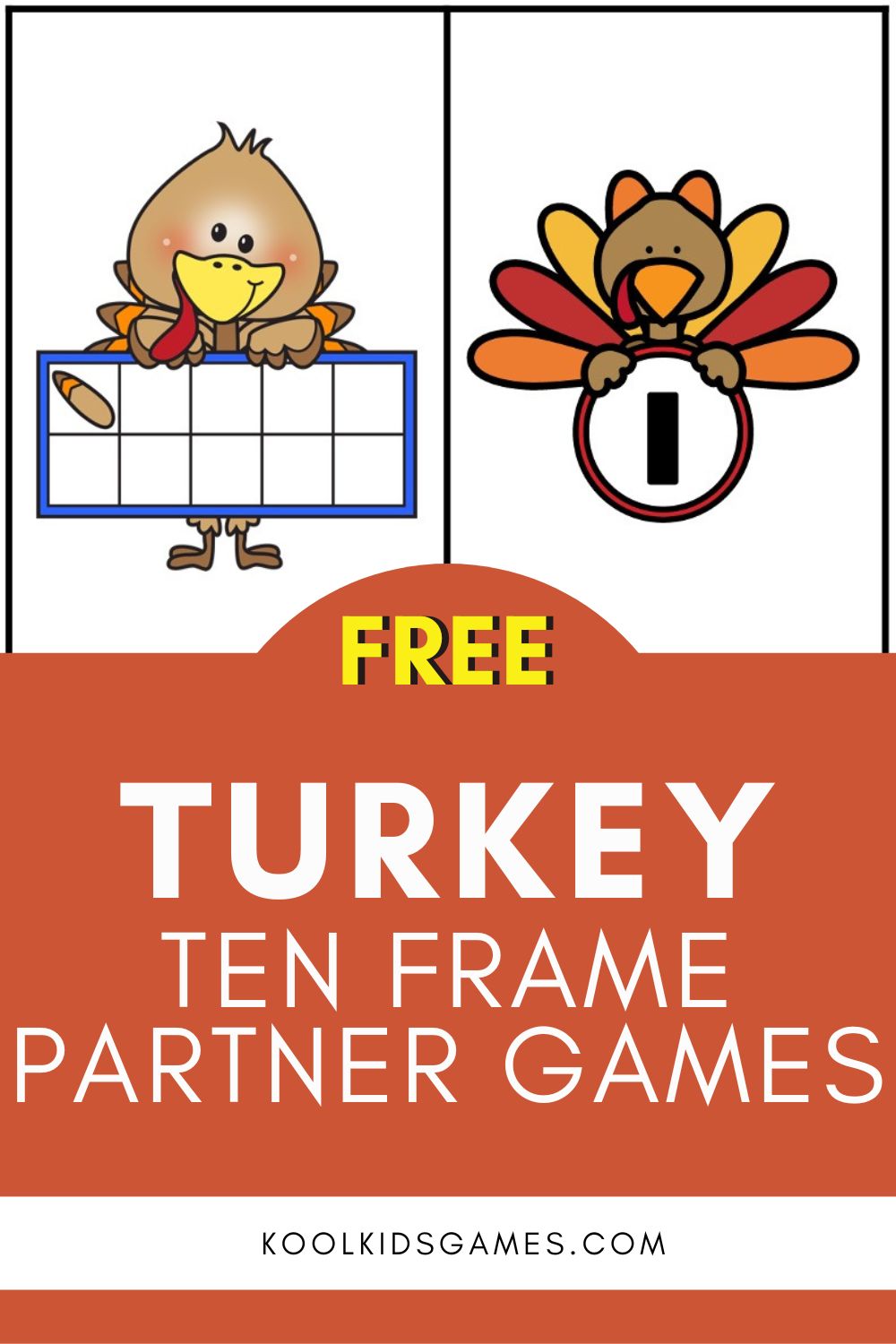 Math partner games are a great way to build collaboration in your classroom, and these fun ten frames Thanksgiving activities for kindergarten have multiple uses to get students working together.