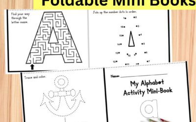 Foldable Alphabet Activity Mini Books for Lowercase and Uppercase Letters