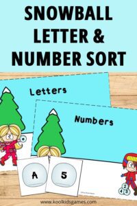 Snowball Sorting Mats: Differentiate Between Letters and Numbers This Winter