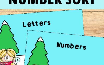 Snowball Sorting Mats: Differentiate Between Letters and Numbers This Winter