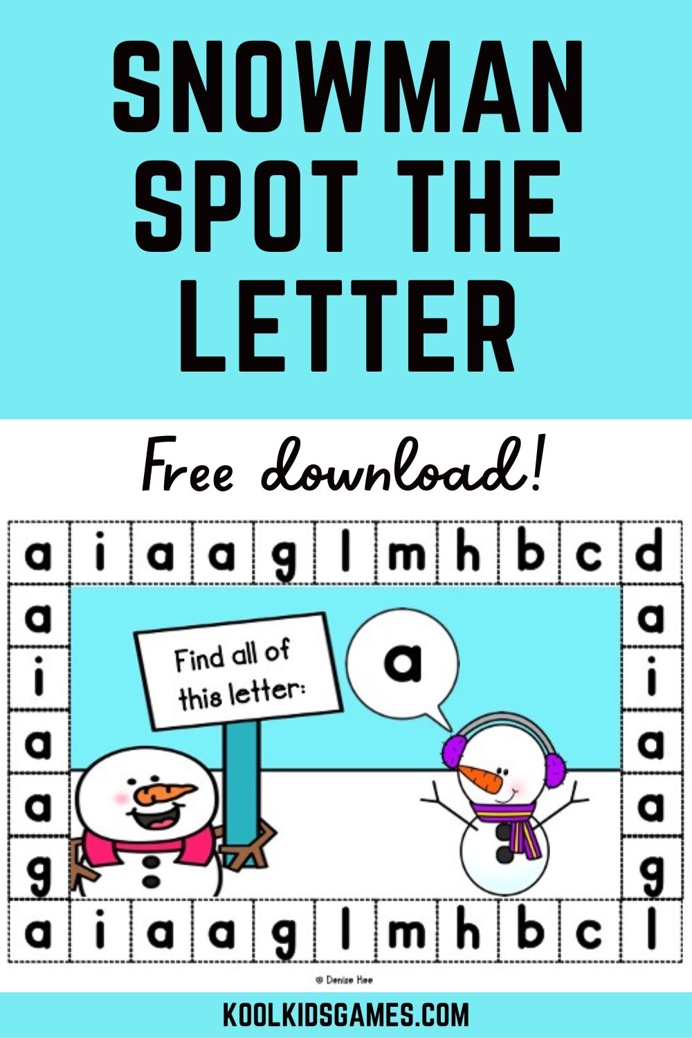 These snowman literacy activities help students develop their lowercase letter recognition skills while getting into the spirit of your preschool winter theme. As with any essential skill in preschool, the best way to keep students engaged is to gamify them, and these spot the lowercase letter activities will get your students practicing all season long. They are a perfect addition to your winter lesson plan!