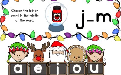 Short Vowel Sounds Game Yule Love All Christmas Season Long