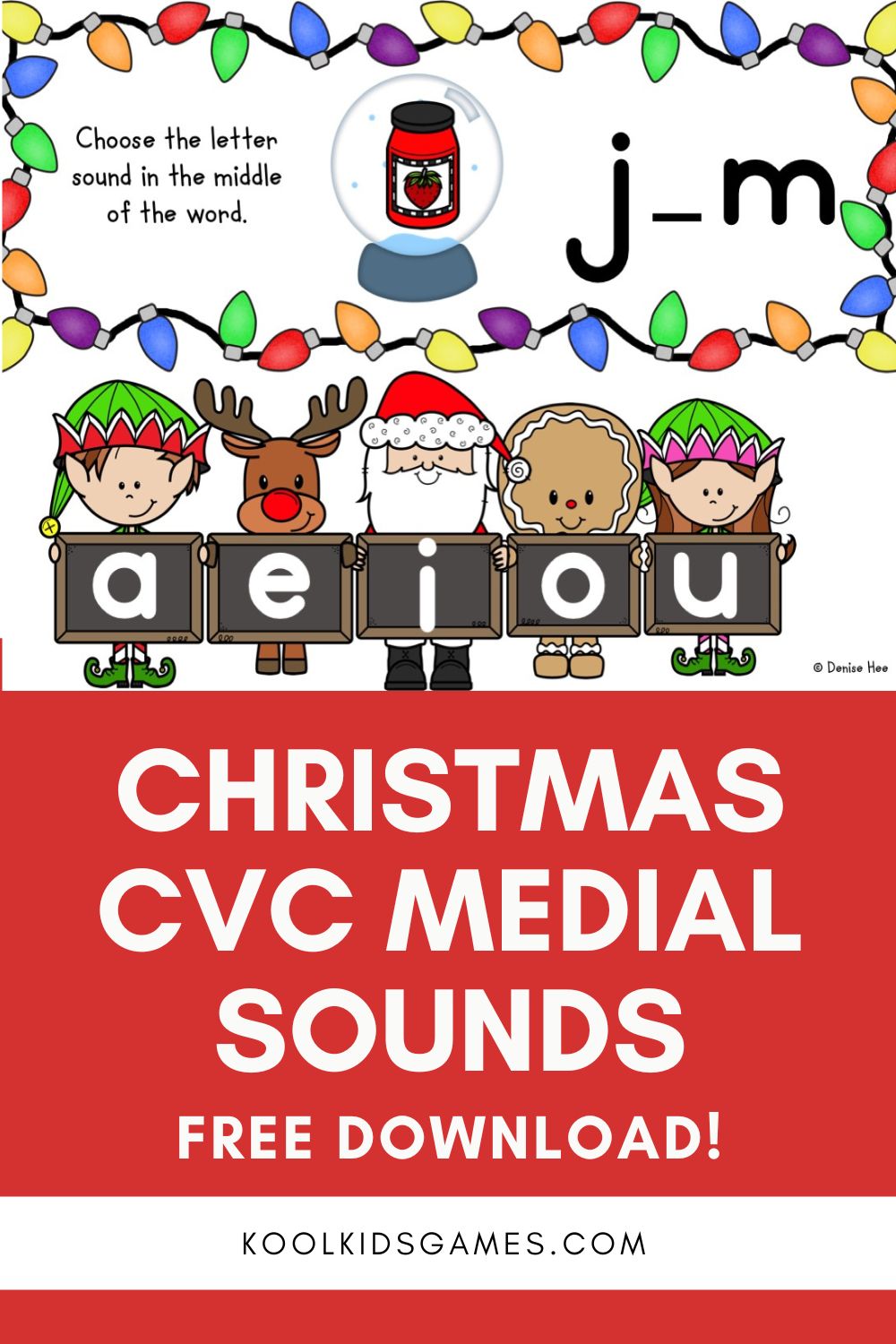 Grab these CVC middle vowel Christmas activities now to make the most of your students' December excitement! These cute middle sound games for kindergarten are perfectly timed as most students in your room will be ready for sound and letter substitution work at this point in the year. For each task card, students will need to choose the correct short vowel sounds of each of the CVC medial vowels.