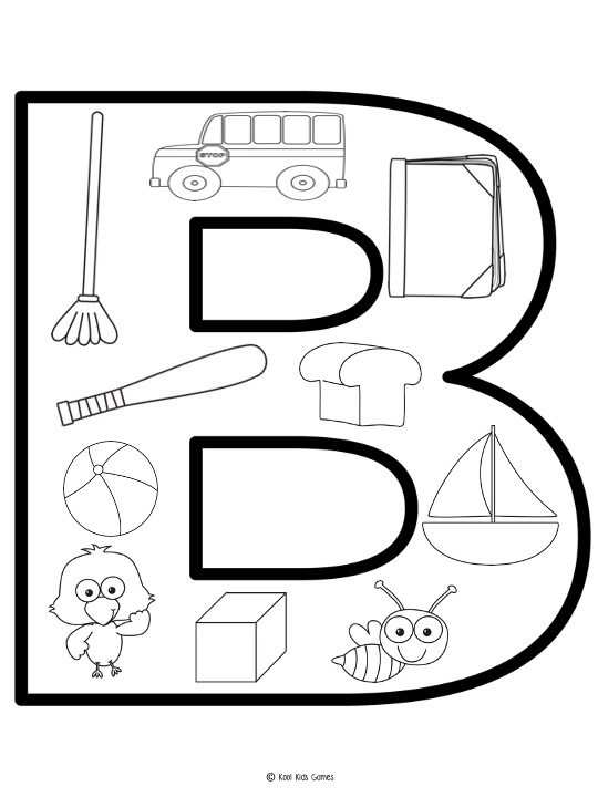 These alphabet beginning sound coloring pages have a variety of objects that begin with the letter shown tucked away. This means that as your students work on these free abc coloring sheets, you get some excellent fine motor skills practice as well as discussions about beginning sounds in common words.