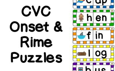 Learning Word Families: How To Teach Onset and Rime with CVC Puzzles (130 Words Included!)