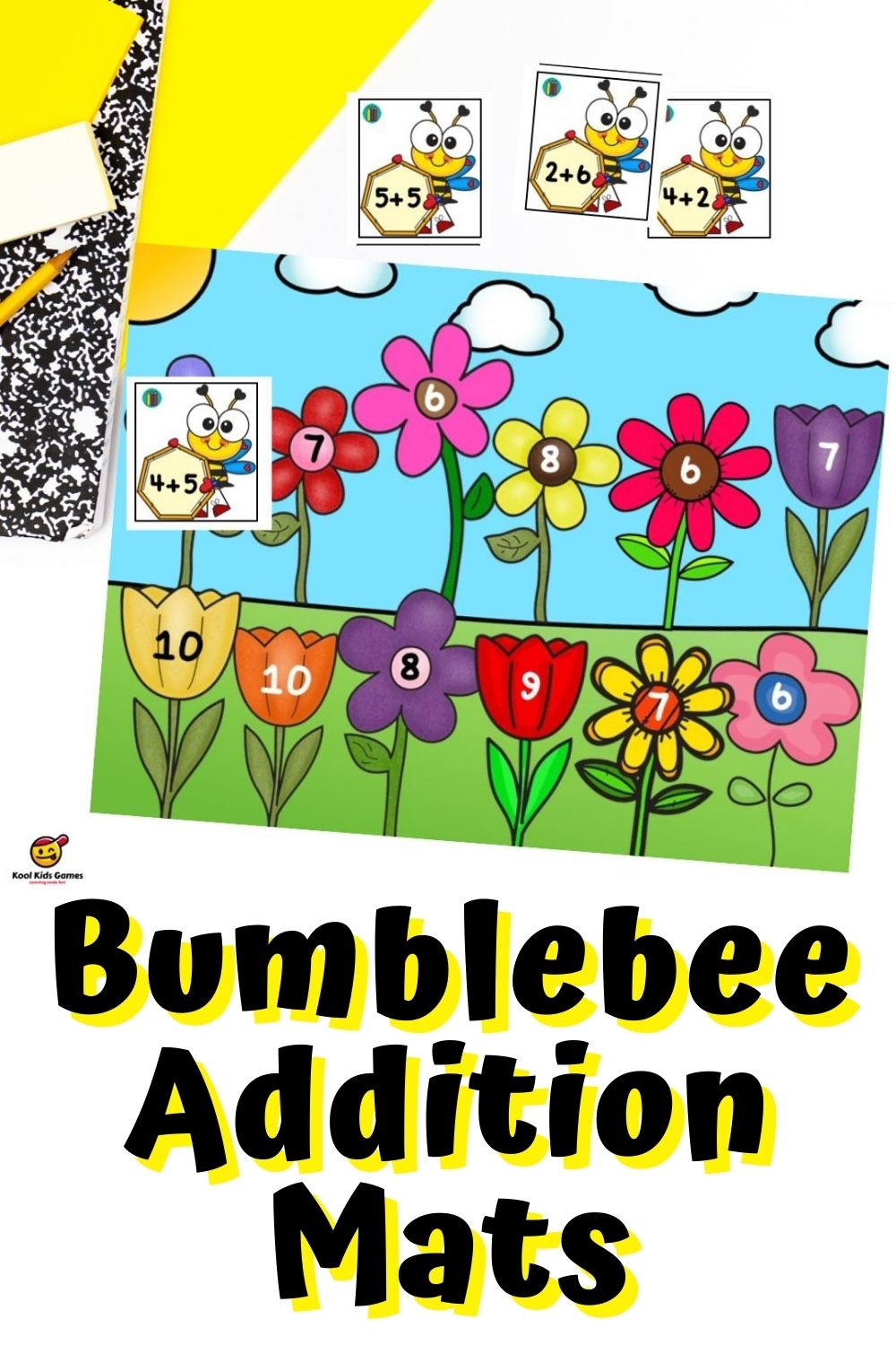 It’s time to spring into learning! Bring some extra buzz to your classroom with this bumblebee addition game. Students have to solve addition problems to match the honeycombs to the flowers and they’ll love helping the cute bees find the right match! They’ll be buzzing to practice addition facts all month long.<br />
