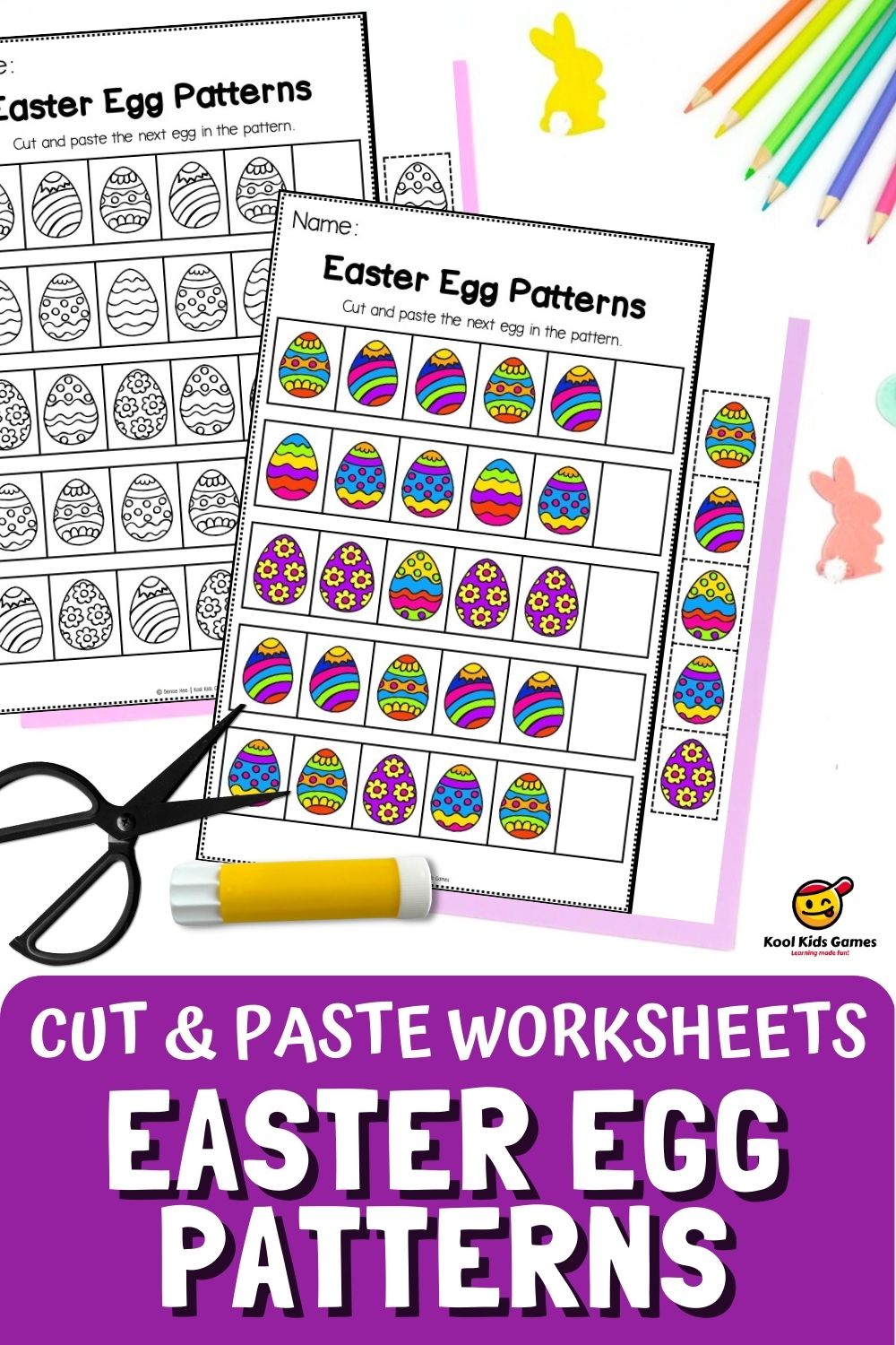 Pattern recognition is an important skill for kindergarteners to master as it underpins everything from reading to social studies. These free pattern worksheets for kindergarten use Easter egg patterns to harness your student’s excitement for the season.<br />
