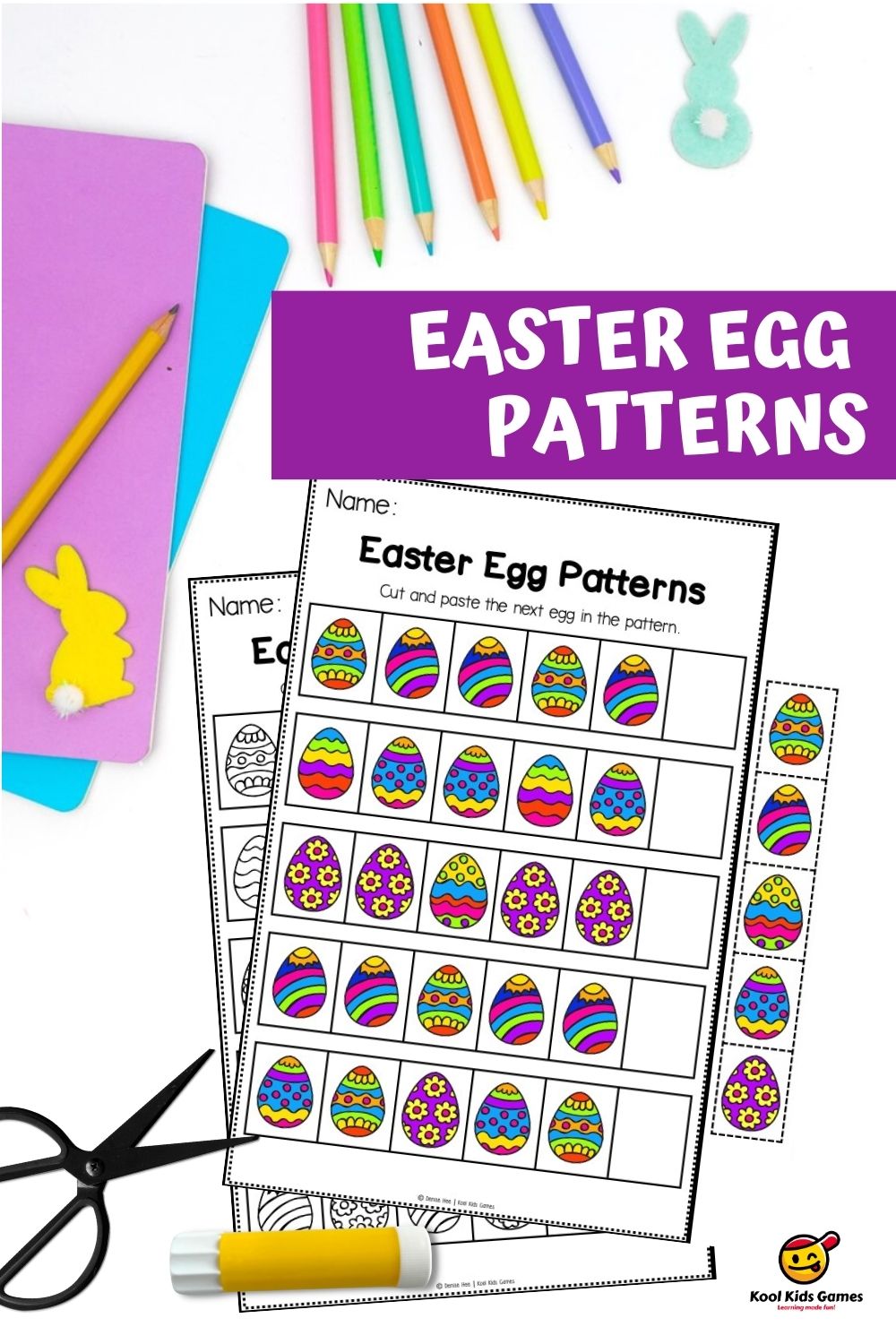 Pattern recognition is an important skill for kindergarteners to master as it underpins everything from reading to social studies. These free pattern worksheets for kindergarten use Easter egg patterns to harness your student’s excitement for the season.